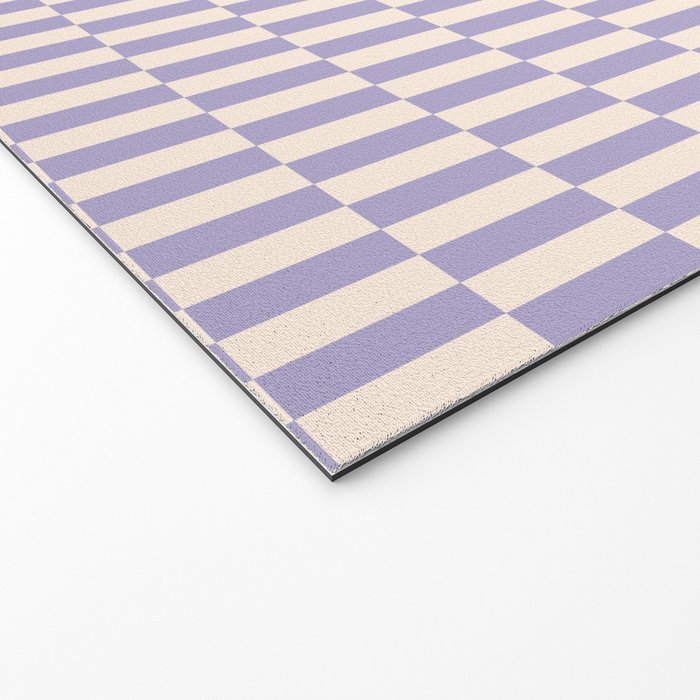 Retro vintage check: lavender and ice cream colours Welcome Mat Gallery Image 2