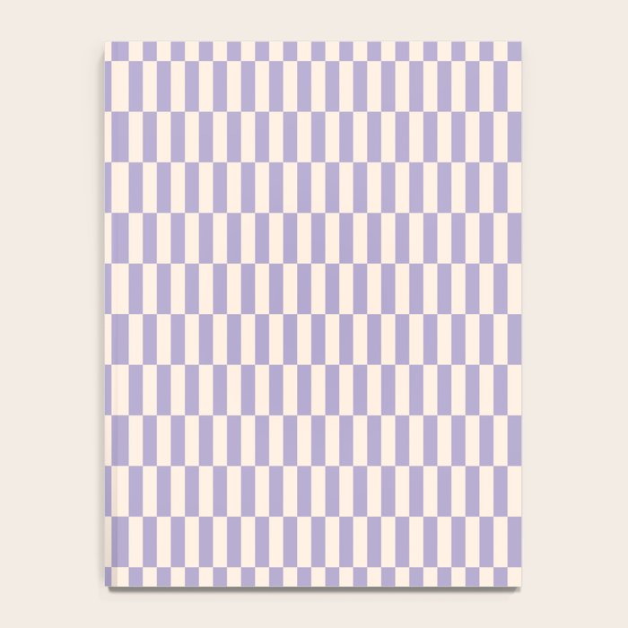 Retro vintage check: lavender and ice cream colours Notebook Gallery Image 4