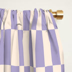 Retro vintage check: lavender and ice cream colours Window Curtain Gallery Image 2