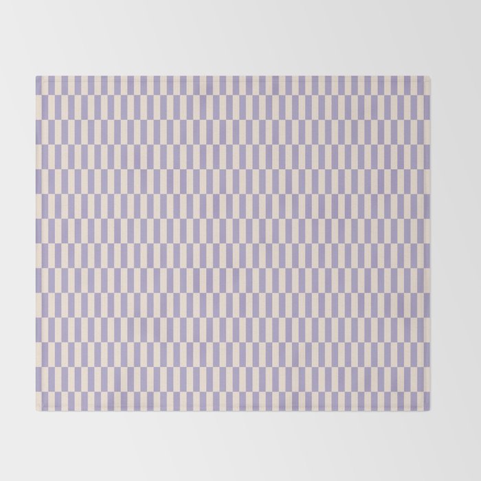 Retro vintage check: lavender and ice cream colours Throw Blanket Gallery Image 2