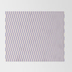Retro vintage check: lavender and ice cream colours Throw Blanket Gallery Image 2
