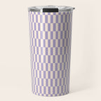 Retro vintage check: lavender and ice cream colours Travel Mug Gallery Image 1