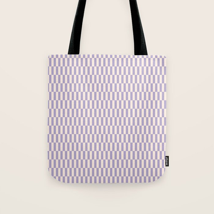 Retro vintage check: lavender and ice cream colours Tote Bag Gallery Image 1
