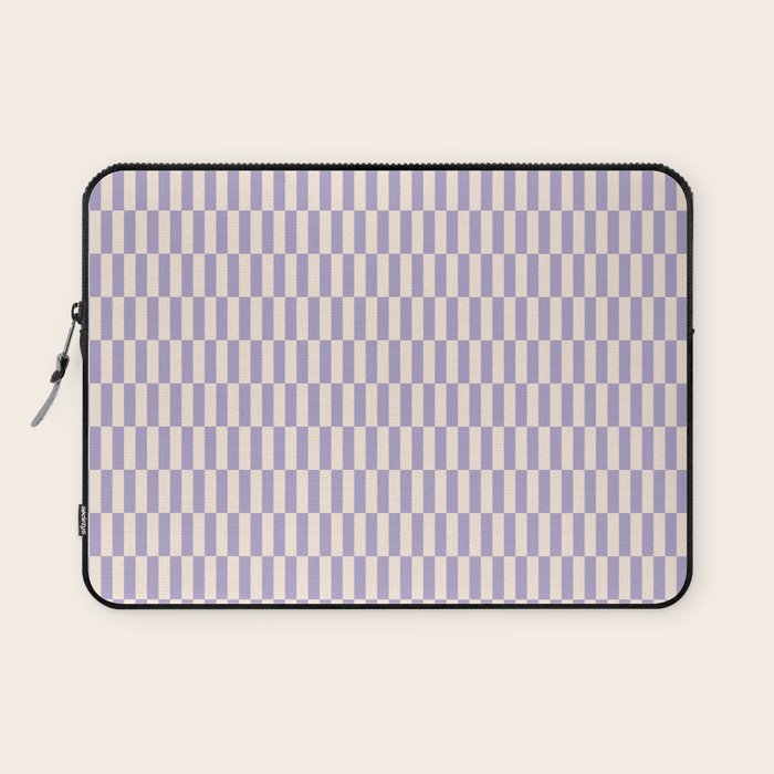 Retro vintage check: lavender and ice cream colours Laptop Sleeve Gallery Image 1