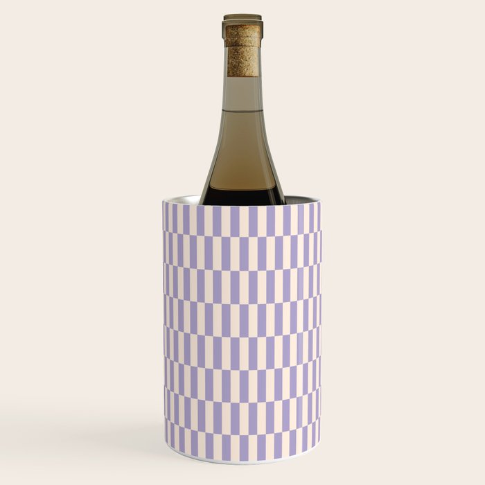 Retro vintage check: lavender and ice cream colours Wine Chiller Gallery Image 2
