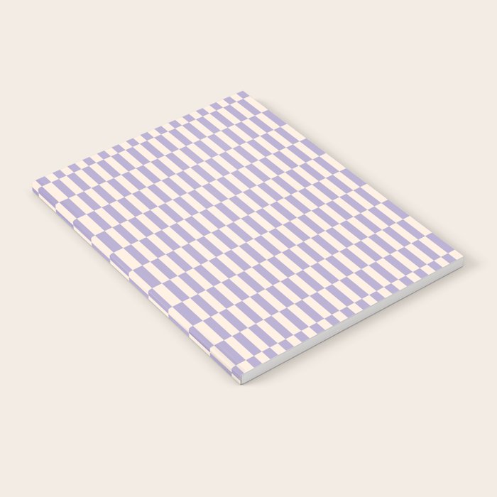 Retro vintage check: lavender and ice cream colours Notebook Gallery Image 2