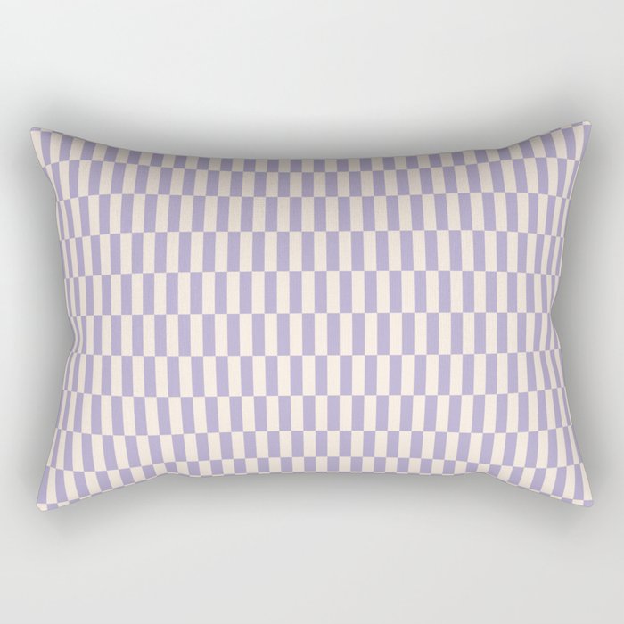 Retro vintage check: lavender and ice cream colours Rectangular Pillow Gallery Image 1