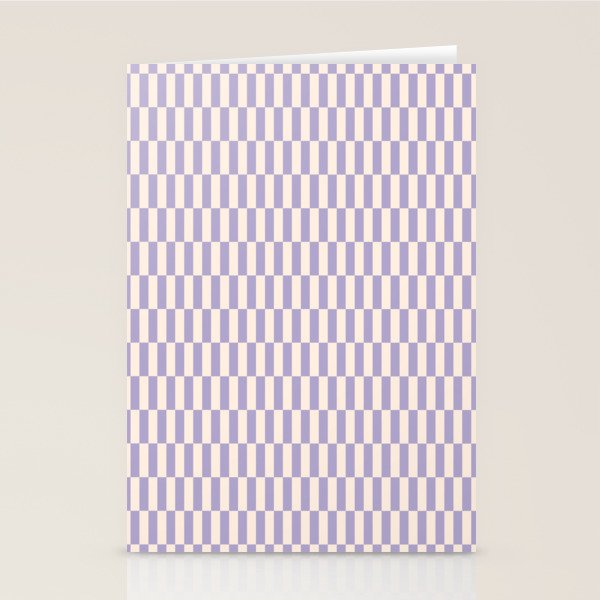 Retro vintage check: lavender and ice cream colours Stationery Card Gallery Image 2