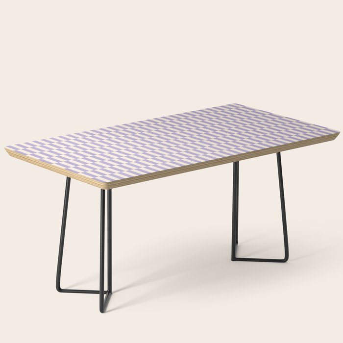 Retro vintage check: lavender and ice cream colours Coffee Table Gallery Image 1