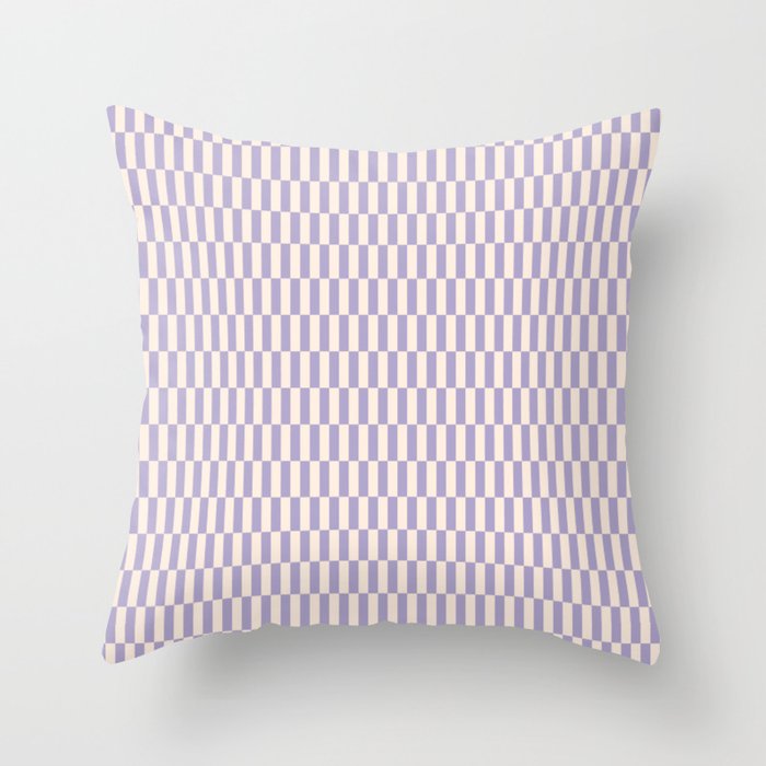 Retro vintage check: lavender and ice cream colours Throw Pillow Gallery Image 6