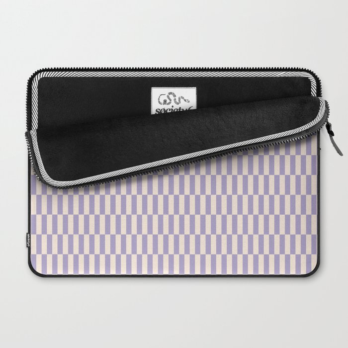 Retro vintage check: lavender and ice cream colours Laptop Sleeve Gallery Image 2