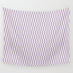 Retro vintage check: lavender and ice cream colours Wall Tapestry Gallery Image 4
