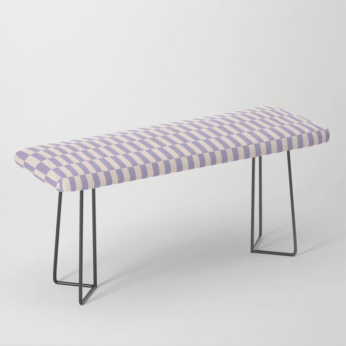 Retro vintage check: lavender and ice cream colours Bench Gallery Image 1