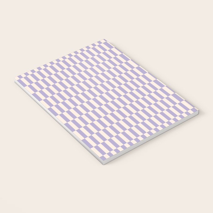 Retro vintage check: lavender and ice cream colours Notebook Gallery Image 3