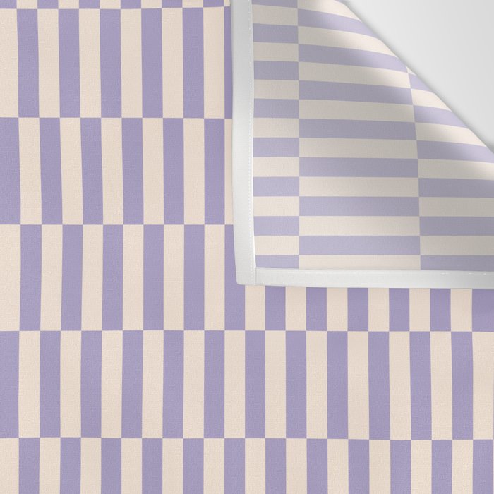 Retro vintage check: lavender and ice cream colours Wall Tapestry Gallery Image 3