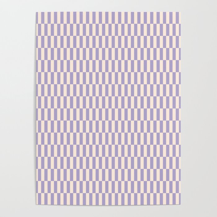 Retro vintage check: lavender and ice cream colours Poster Gallery Image 1