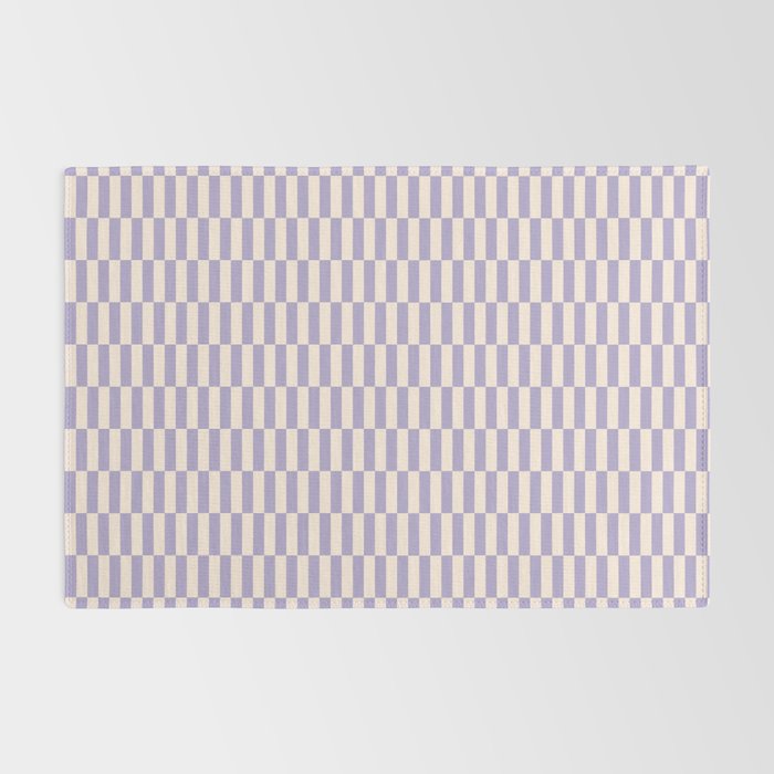 Retro vintage check: lavender and ice cream colours Rug Gallery Image 2