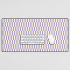 Retro vintage check: lavender and ice cream colours Desk Mat Gallery Image 1