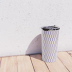 Retro vintage check: lavender and ice cream colours Travel Mug Gallery Image 4