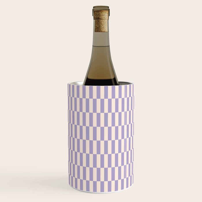 Retro vintage check: lavender and ice cream colours Wine Chiller Gallery Image 1