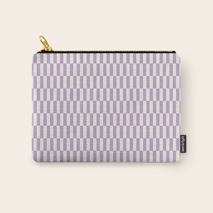 Retro vintage check: lavender and ice cream colours Carry All Pouch Gallery Image 1