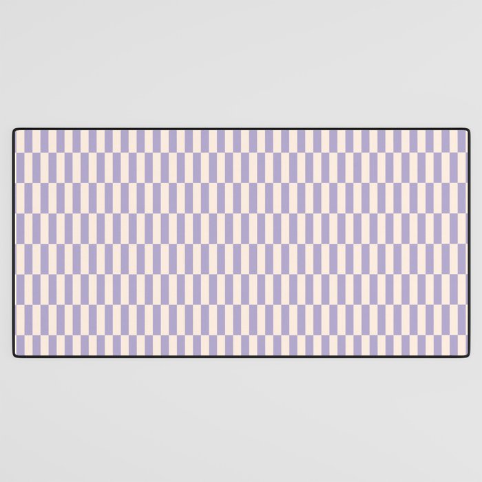 Retro vintage check: lavender and ice cream colours Desk Mat Gallery Image 3