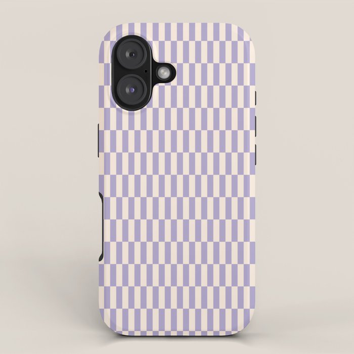 Retro vintage check: lavender and ice cream colours iPhone Case Gallery Image 1