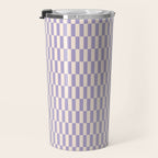 Retro vintage check: lavender and ice cream colours Travel Mug Gallery Image 3