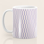 Retro vintage check: lavender and ice cream colours Coffee Mug Gallery Image 3