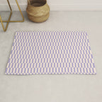 Retro vintage check: lavender and ice cream colours Rug Gallery Image 1