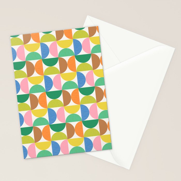 Mid Century Modern Shapes - Multi Color Stationery Card Gallery Image 2