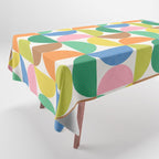Mid Century Modern Shapes - Multi Color Tablecloth Gallery Image 1