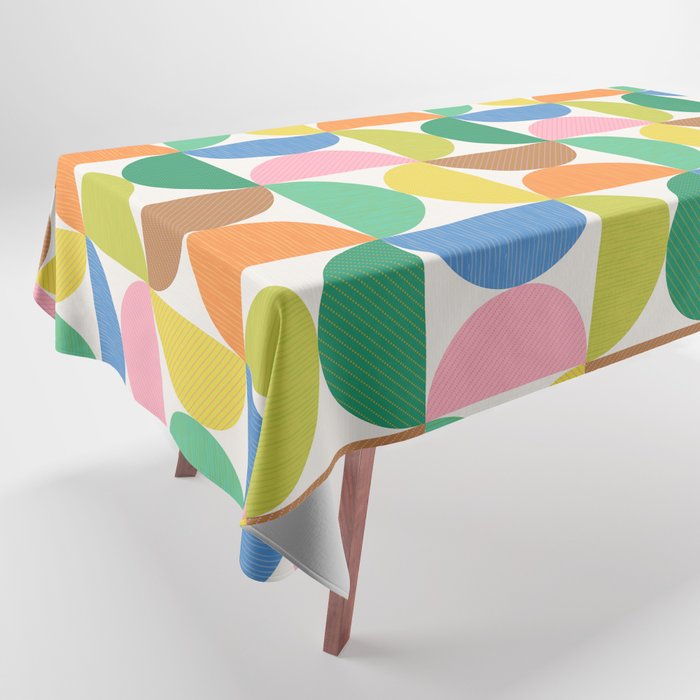 Mid Century Modern Shapes - Multi Color Tablecloth Gallery Image 1