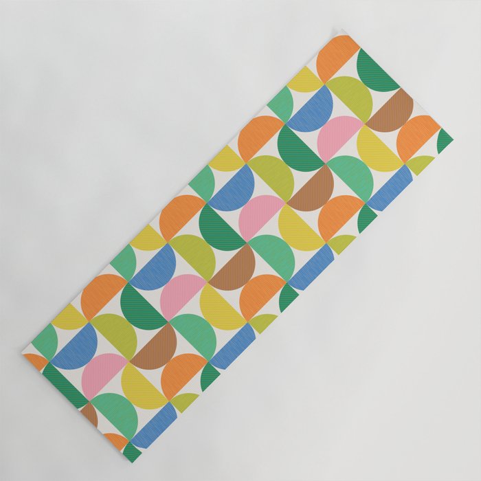 Mid Century Modern Shapes - Multi Color Yoga Mat Gallery Image 1