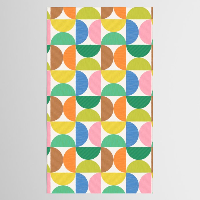 Mid Century Modern Shapes - Multi Color Tablecloth Gallery Image 2