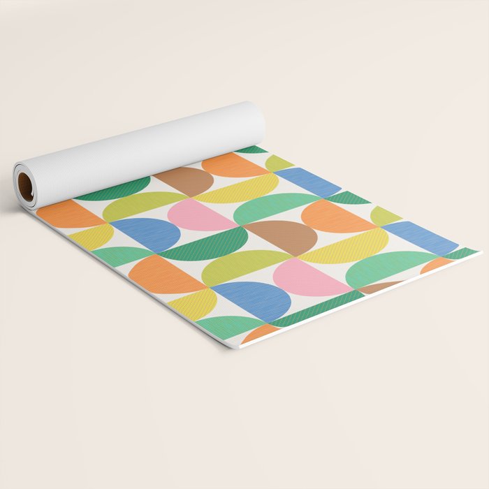 Mid Century Modern Shapes - Multi Color Yoga Mat Gallery Image 2