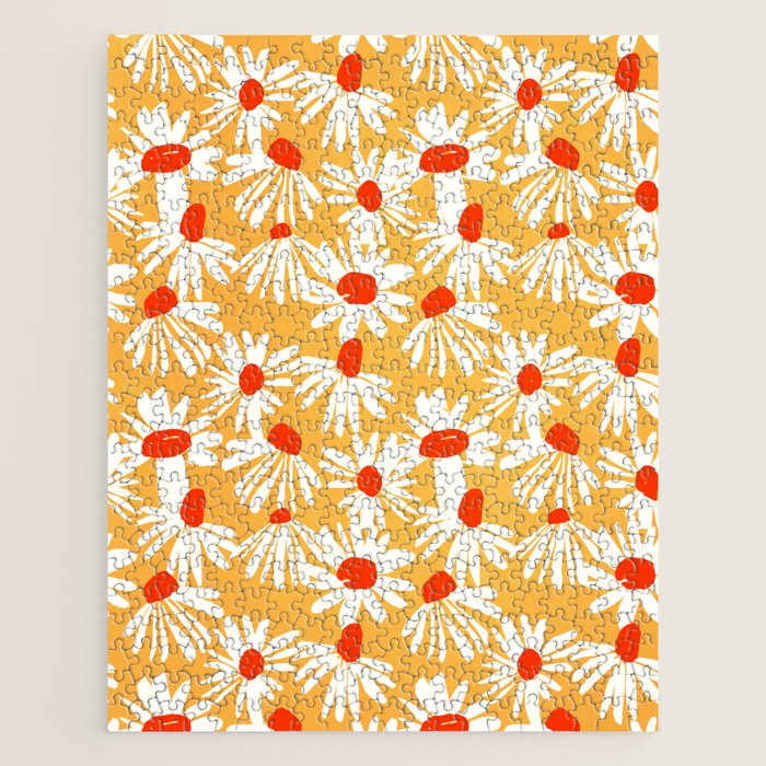 Summer Daisy: Tangerine Edition Jigsaw Puzzle Gallery Image 1