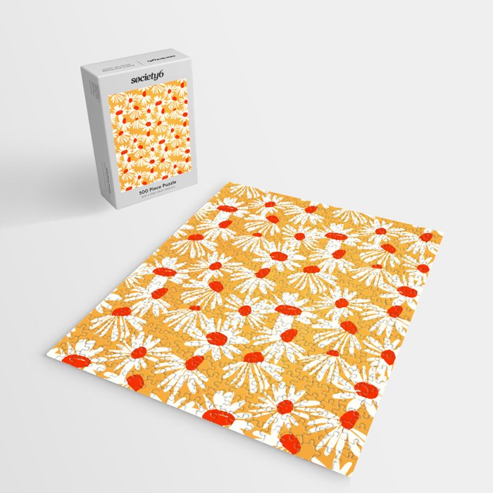 Summer Daisy: Tangerine Edition Jigsaw Puzzle Gallery Image 2