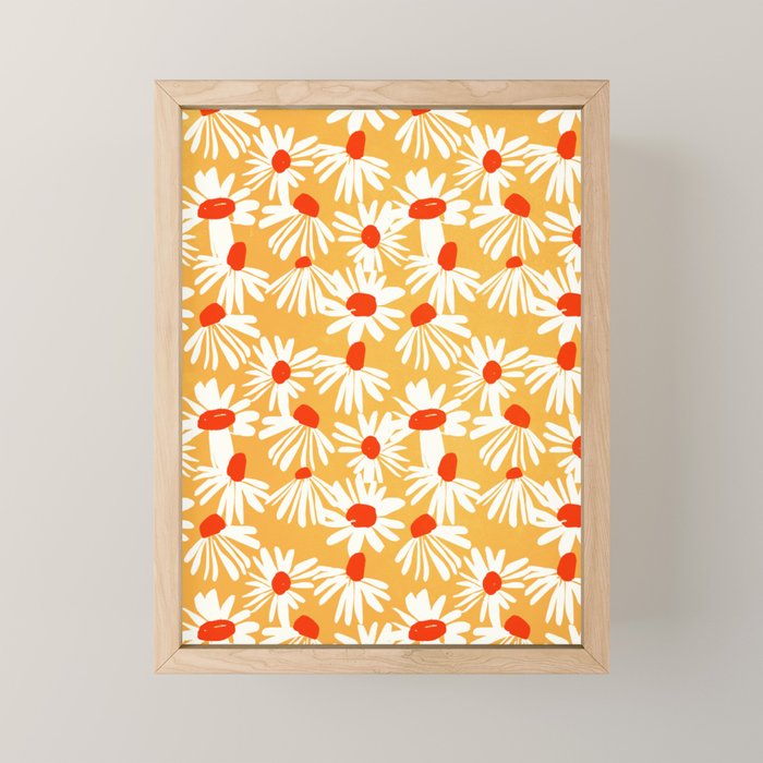 Summer Daisy: Tangerine Edition Mini Art Print Gallery Image 1