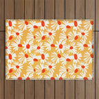 Summer Daisy: Tangerine Edition Outdoor Rug Gallery Image 1