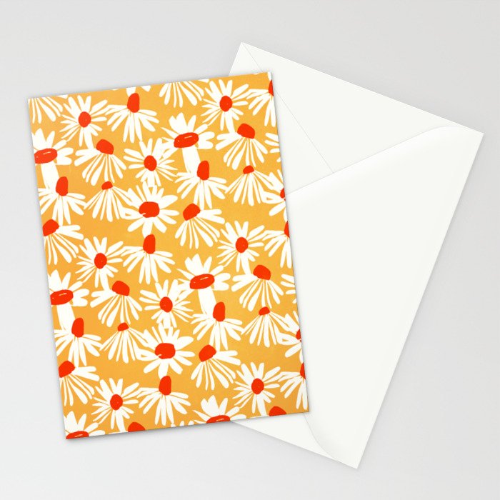 Summer Daisy: Tangerine Edition Stationery Card Gallery Image 2