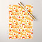 Summer Daisy: Tangerine Edition Wrapping Paper Gallery Image 1