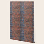 Manchester Kashan Floral Peach Persian Rug Print Wallpaper Gallery Image 2