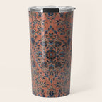 Manchester Kashan Floral Peach Persian Rug Print Travel Mug Gallery Image 1