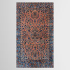 Manchester Kashan Floral Peach Persian Rug Print Tablecloth Gallery Image 2