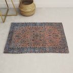 Manchester Kashan Floral Peach Persian Rug Print Rug Gallery Image 1