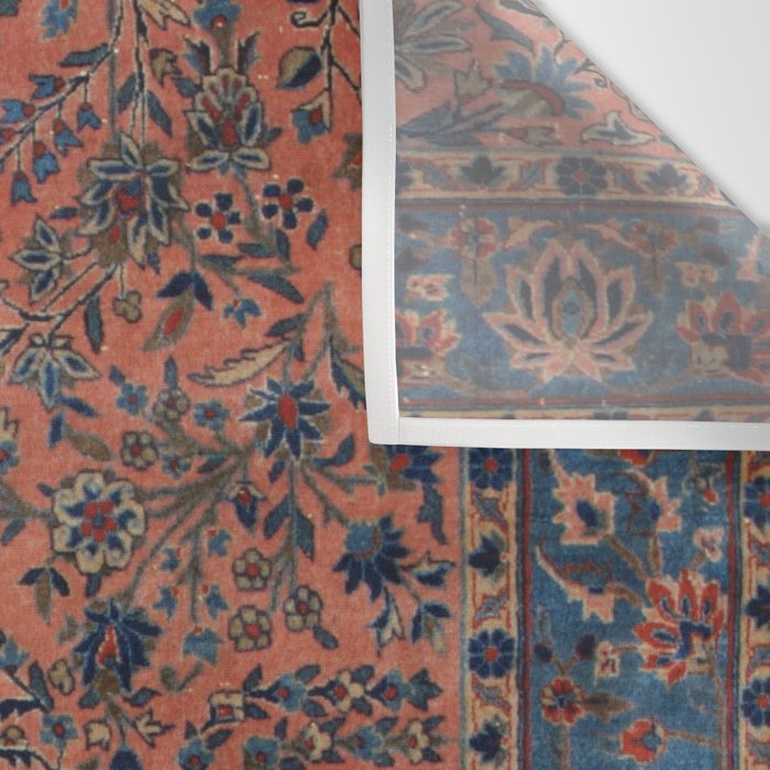 Manchester Kashan Floral Peach Persian Rug Print Wall Tapestry Gallery Image 3