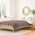 Manchester Kashan Floral Peach Persian Rug Print Duvet Cover Gallery Image 2