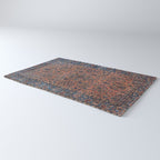 Manchester Kashan Floral Peach Persian Rug Print Rug Gallery Image 3
