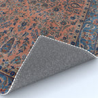 Manchester Kashan Floral Peach Persian Rug Print Rug Gallery Image 4